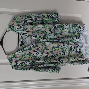 TALBOTS cardigan floral sweater Size XL
